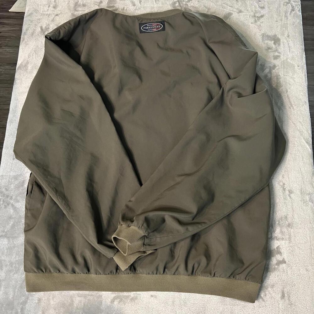 Foresters Green Performance Outwear Pullover Mens Large Wind Breaker | Pockets - Picture 2 of 7